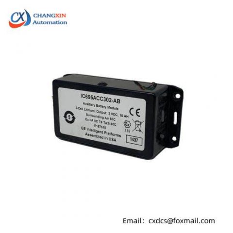 GE FANUC IC695ACC302AB Battery Module: Reliable Power Supply for Industrial Control Systems