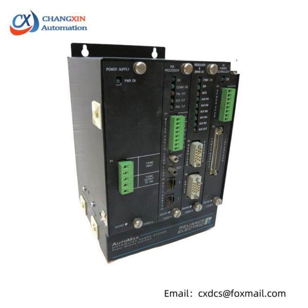 Reliance Electric 805401-3S Slot Rack Assembly w/ Cards & Power Supply, PMI Processor