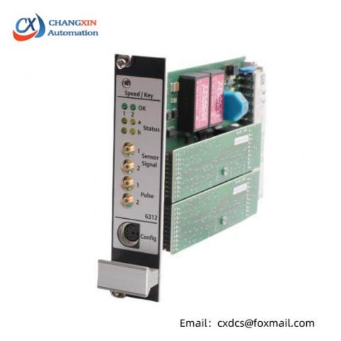 Emerson A6312 Dual Channel Speed/ Key Monitor, Precision Monitoring for Industrial Control