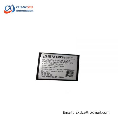 SIEMENS 6AU1400-2QA20-0AA0 Compact Flash Memory Card for Industrial Automation