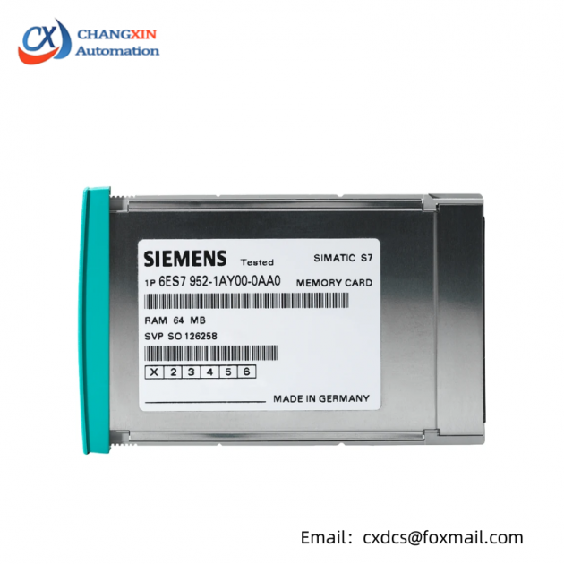 Siemens 6ES7952-0KH00-0AA0 RAM Memory Card for S7-400 Series, Long Version, 8 MB