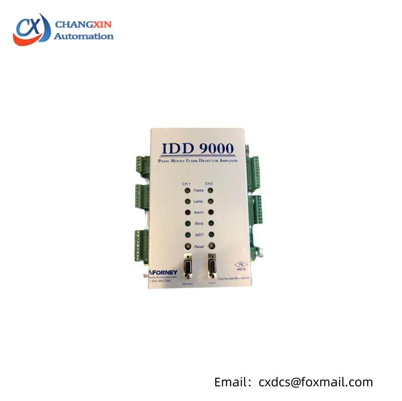 FORNEY IDD 9000 408100-00: Panel Mount Dual Channel Flame Amplifier