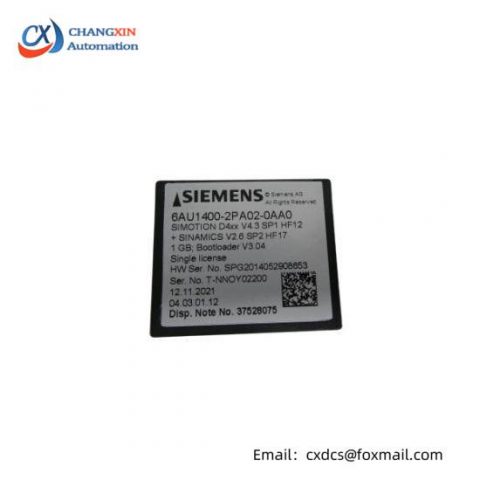 Siemens 6AU1400-2PA02-0AA0 Industrial Flash Memory Card
