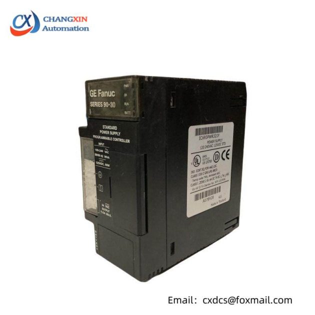 GE IC693PWR321Y: Standard Power Supply Module for Industrial Control Systems