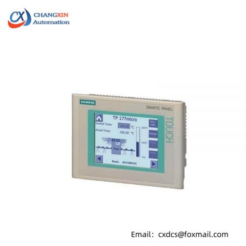 SIEMENS SIMATIC Touch Panel TP 177 MICRO for S7-200, 5.7" Blue Mode STN Display, Configurable with WINCC Flexible